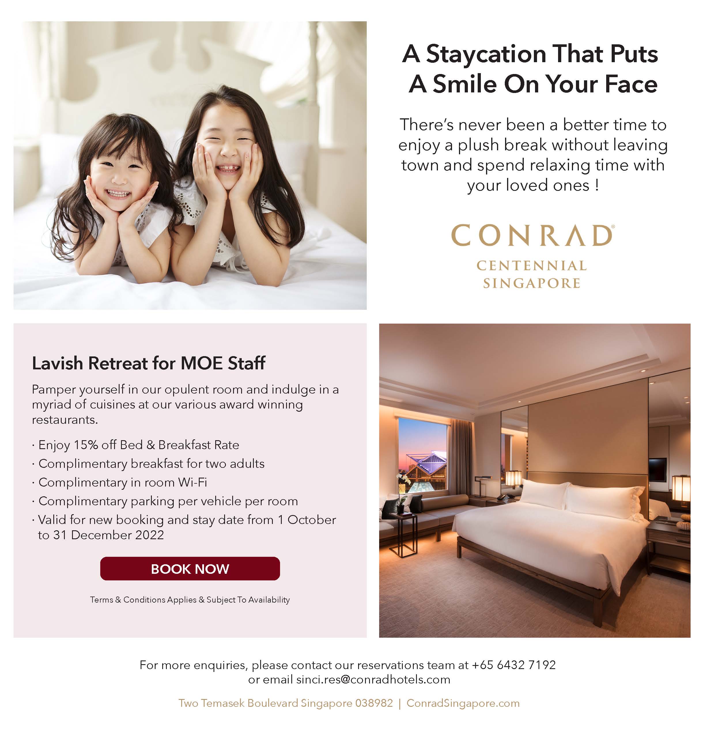 Conrad Centennial Singapore Ministry of Education Sports and